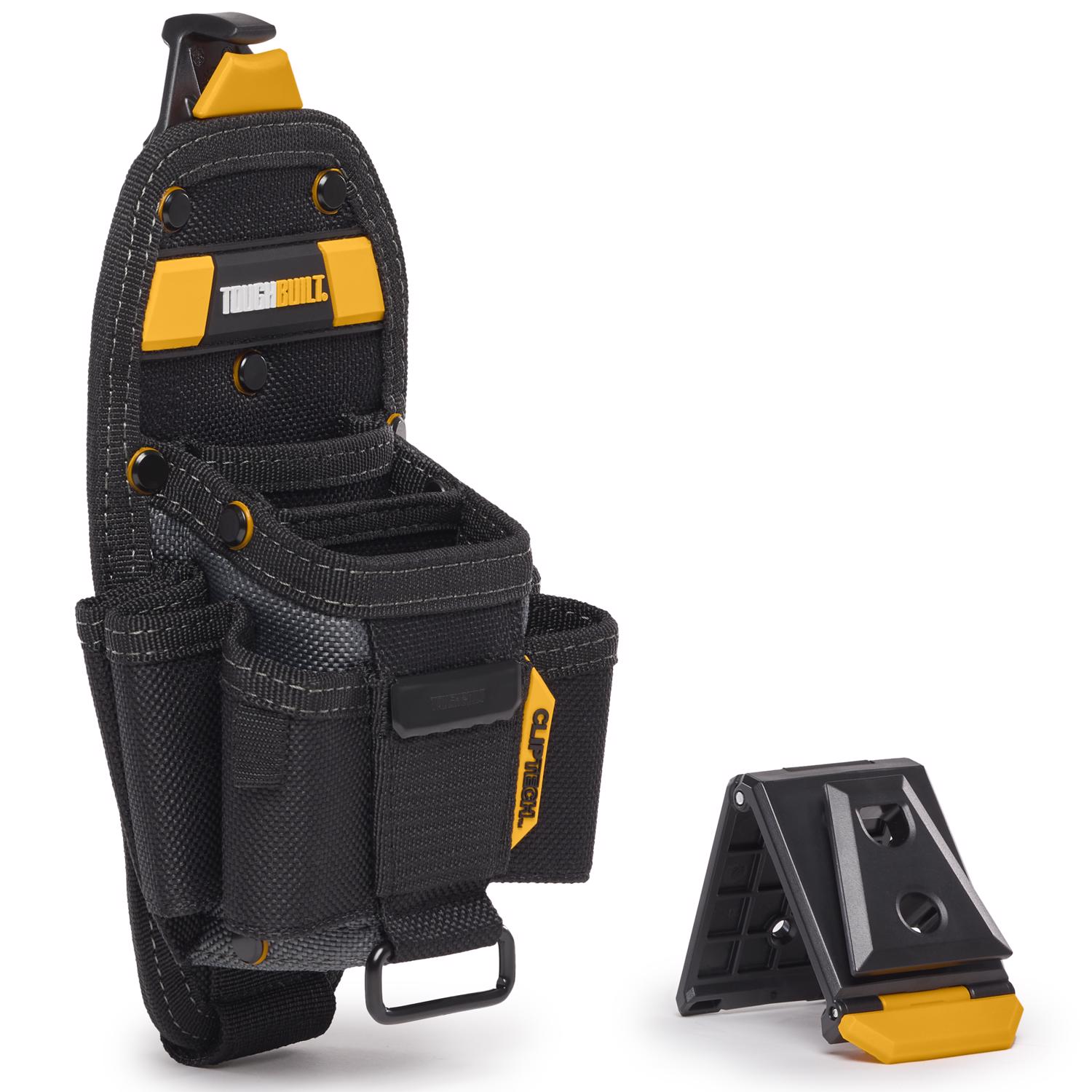 ToughBuilt 5 in. W X 13 in. H Polyester Technician Tool Pouch 7 pocket Black/Gray 1 pc - Intensery