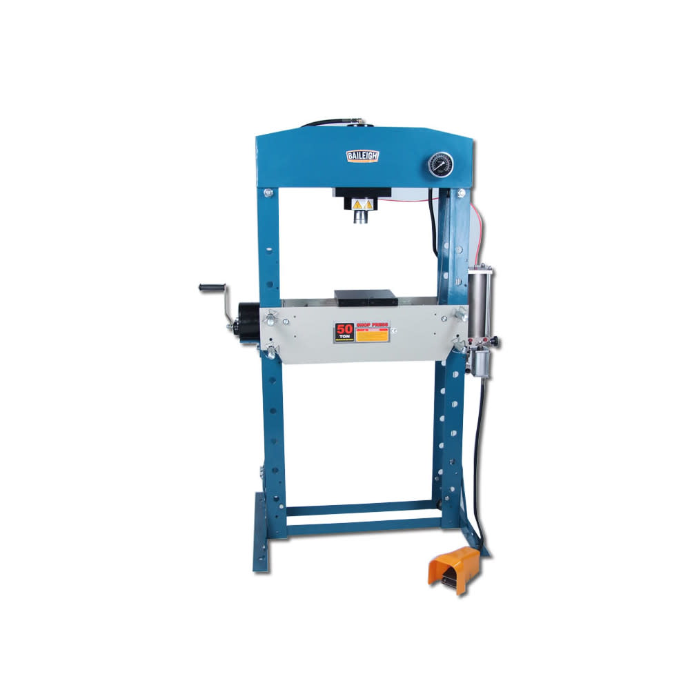 Baileigh HSP-50A H-Frame Press Air/Hand Operated 50 Ton - Intensery