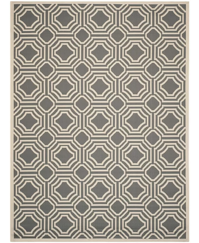Safavieh Courtyard Anthracite and Beige 8' x 11' Outdoor Area Rug - Intensery