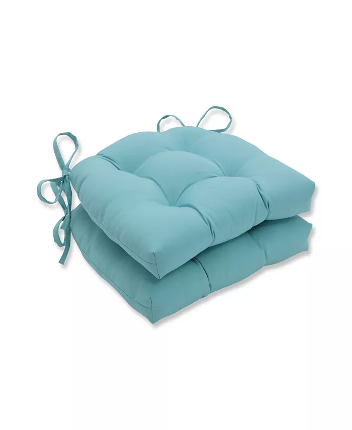 Pillow Perfect Radiance Pool Reversible Chair Pad， Set of 2 - Intensery