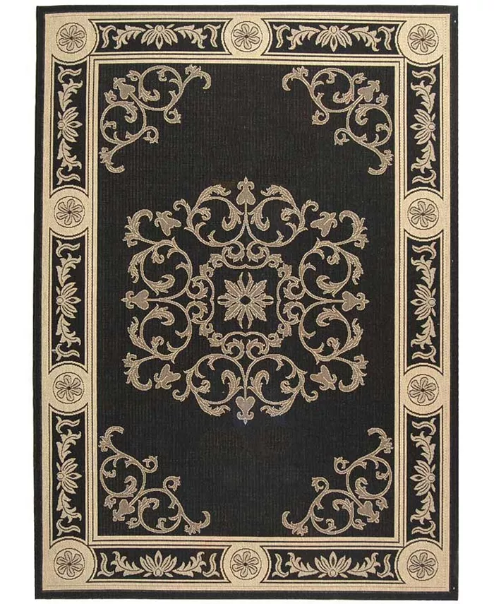Safavieh Courtyard Black and Sand 6'7