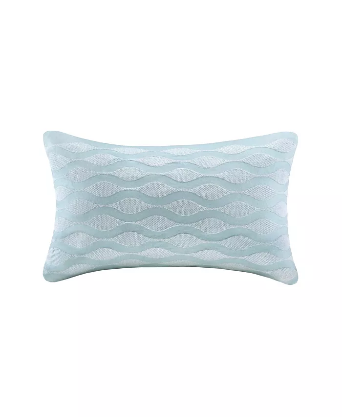 Gracie Mills Maya Bay Oblong Pillow， 12 by 20-Inch， Blue - Intensery