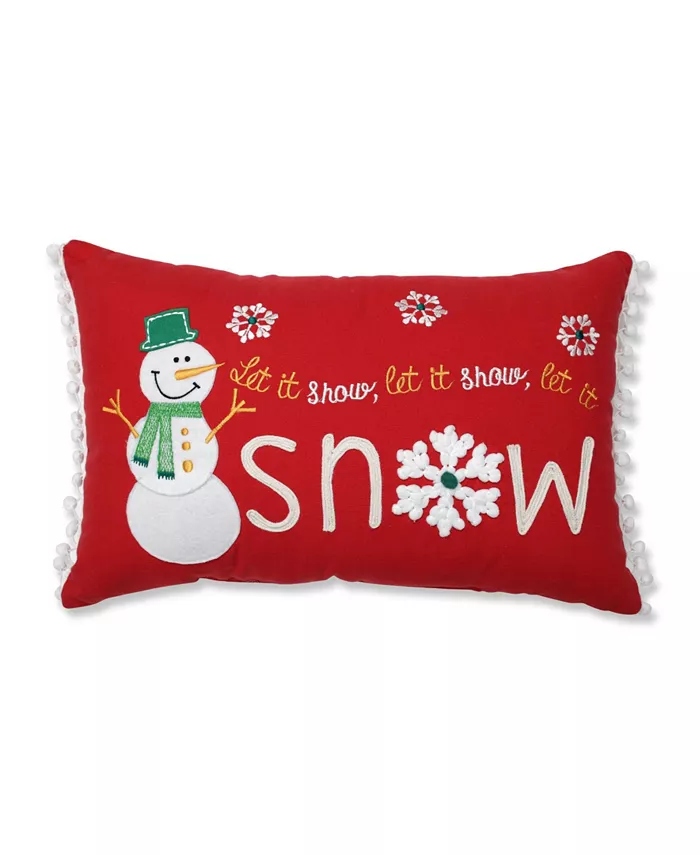 Pillow Perfect Let It Snow Lumbar Pillow - Intensery