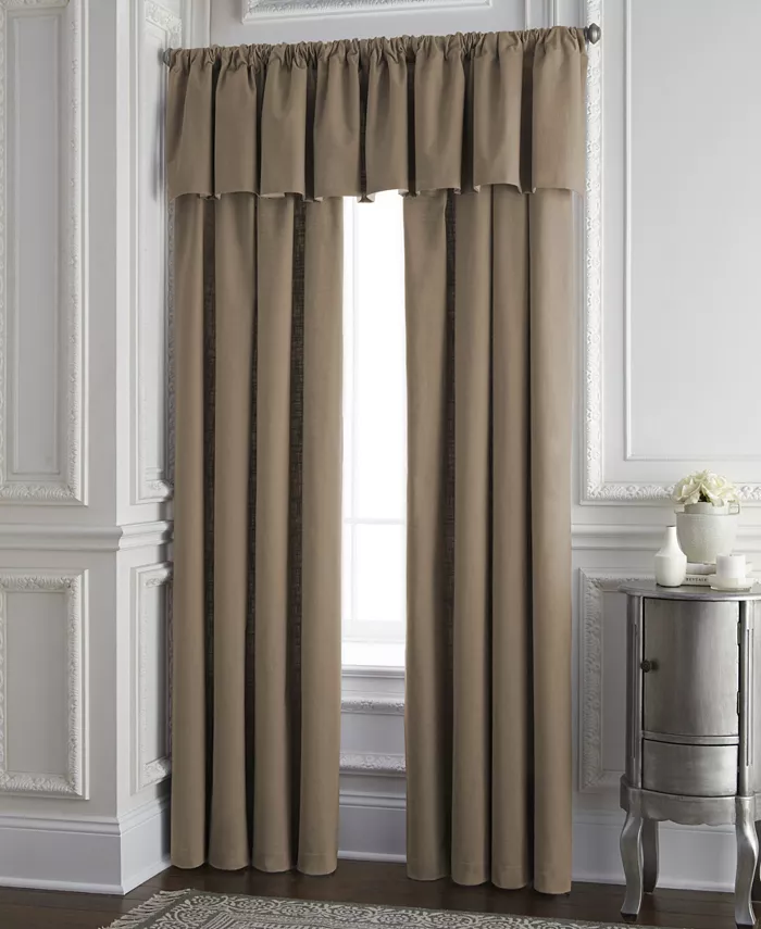 Colcha Linens Cambric Walnut Tailored Valance - Intensery