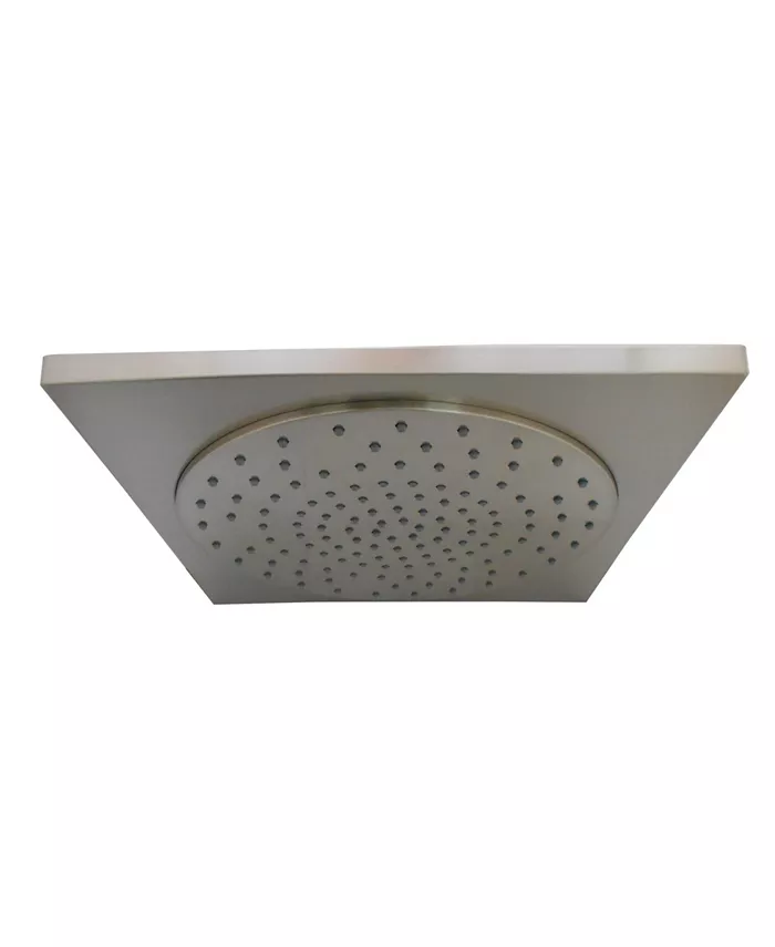 Kingston Brass Claremont 12-Inch X 12-Inch Square ABS TPE Shower Head in Brushed Nickel - Intensery