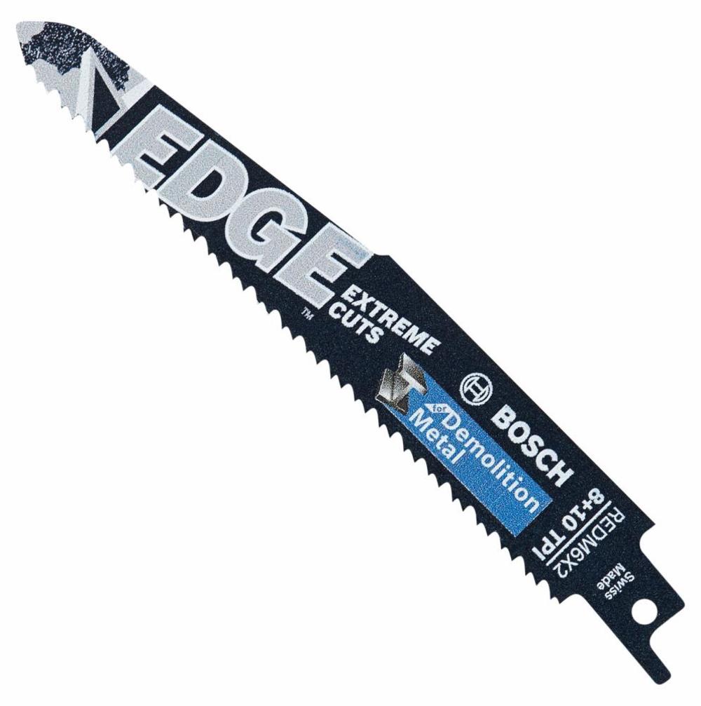 Bosch 5 pc. 6 In. 8/10 TPI Edge Reciprocating Saw Blades for Metal Demolition REDM6X2 from Bosch - Intensery