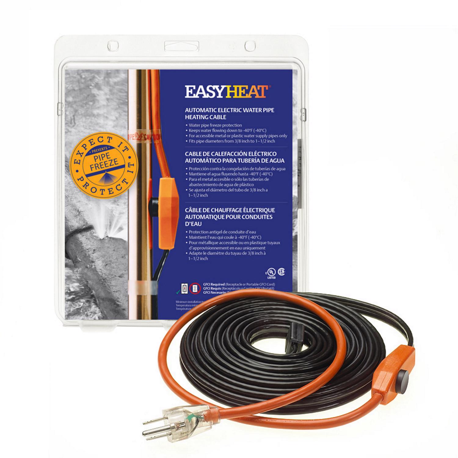 Easy Heat AHB 24 ft. L Heating Cable For Water Pipe - Intensery