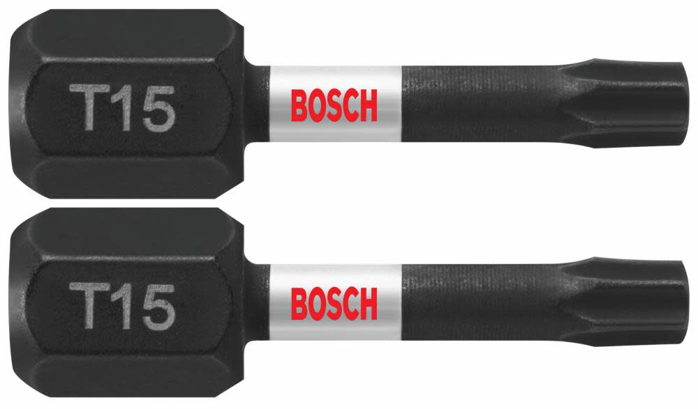 Bosch 2 pc. Impact Tough 1 In. Torx #15 Insert Bits ITT15102 from Bosch - Intensery