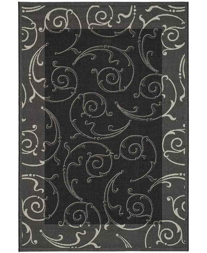 Safavieh Courtyard Black and Sand 7'10