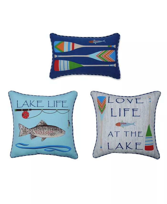 Pillow Perfect Lake Life Collection- Set of 3 - Intensery