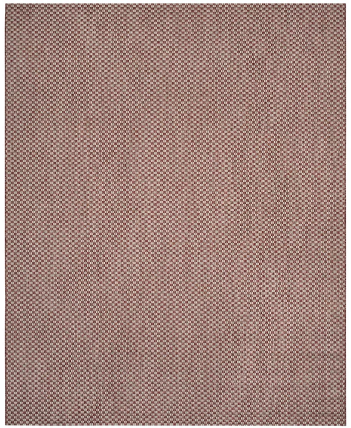 Safavieh Courtyard Rust and Light Gray 9' x 12' Sisal Weave Outdoor Area Rug - Intensery