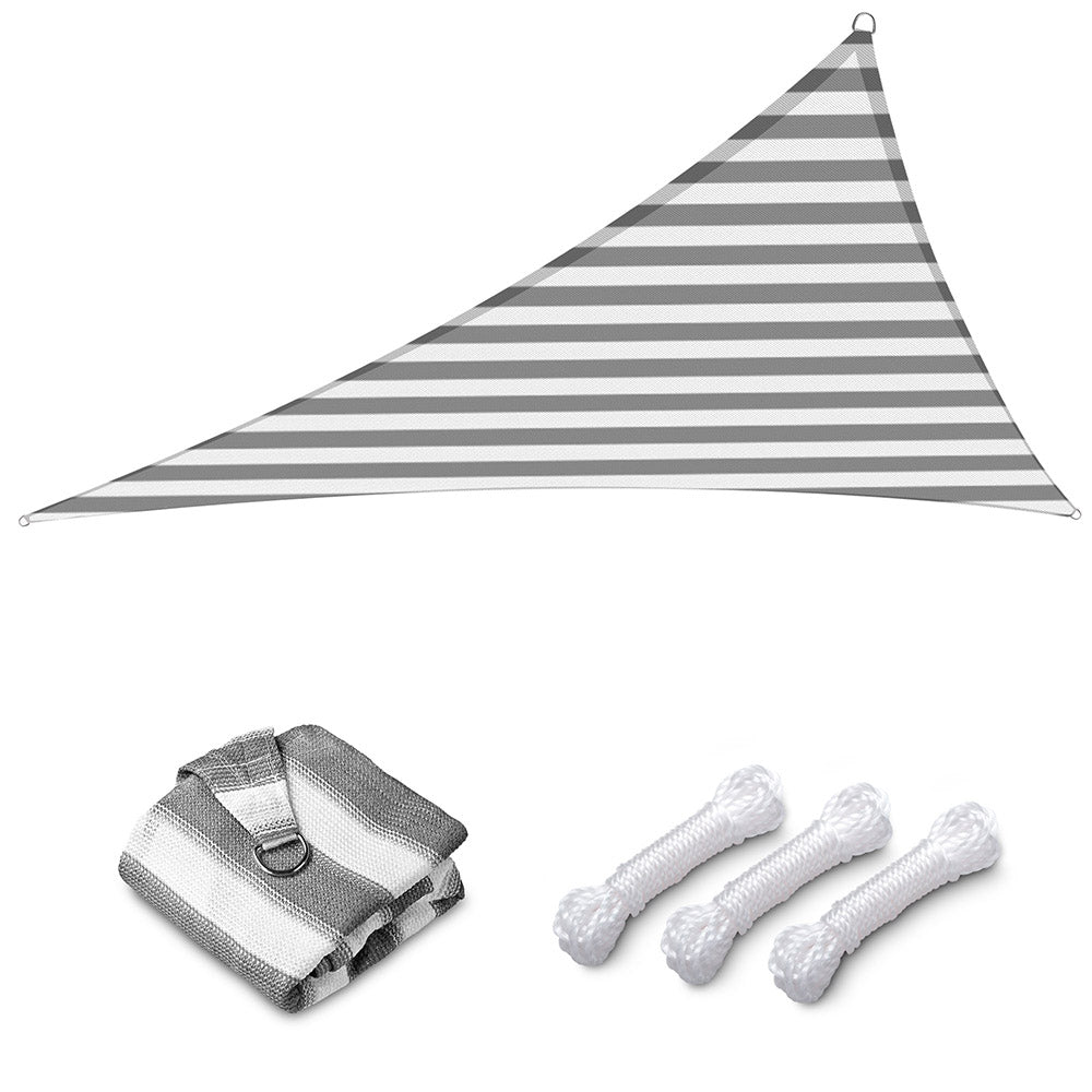 5' Triangle Shade Sail Tarp for PatiosGray White - Intensery