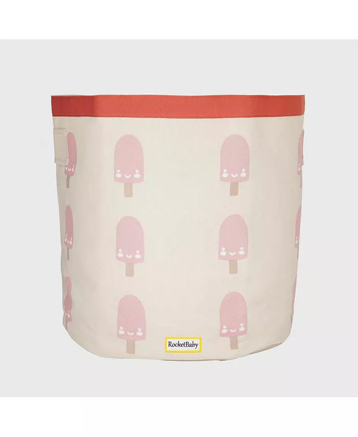 RocketBaby Cylindrical Cotton Canvas Storage Bin Sweetie the Icecream - Intensery