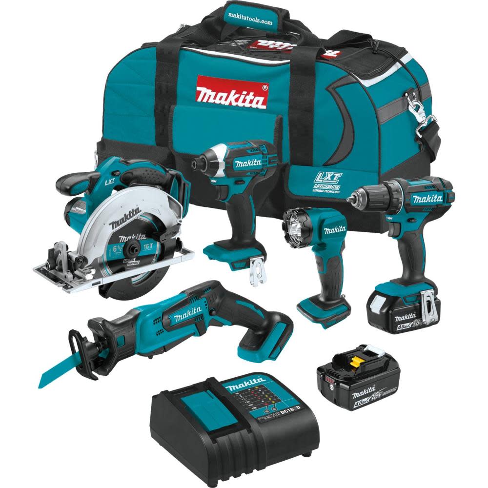 Makita 18V LXT 5 Piece Combo Kit Lithium Ion Brushless Cordless - Intensery