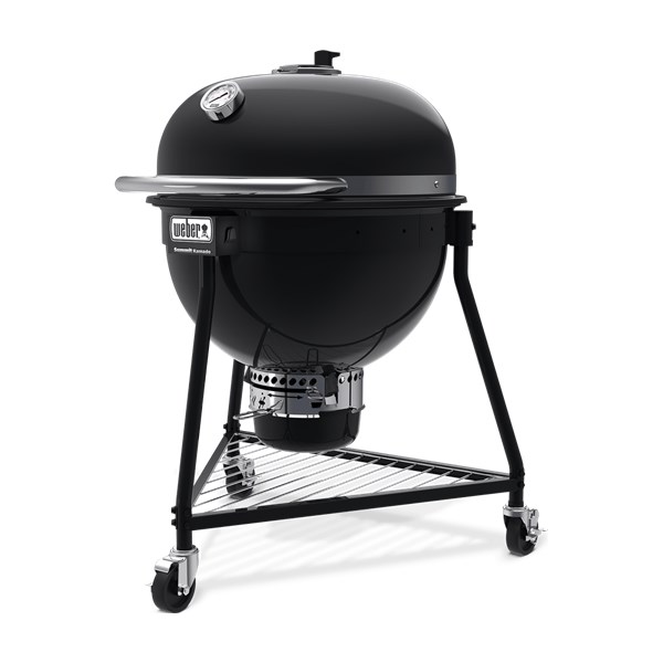 Summit Kamado E6 Charcoal Grill - Black - Intensery