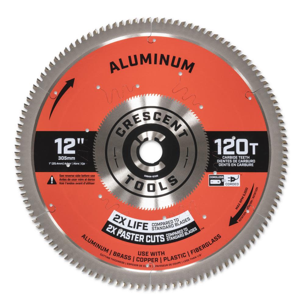 CRESCENT APEX Circular Saw Blade 12 x 120 Tooth Thin Aluminum - Intensery