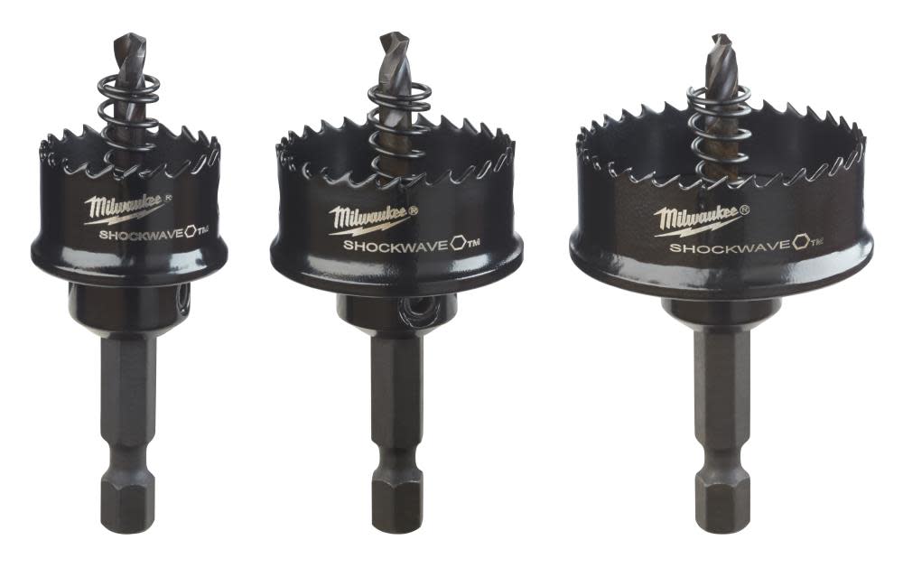 Milwaukee SHOCKWAVE Impact Hole Saw 3-Piece Set 49-22-4800 from Milwaukee - Intensery