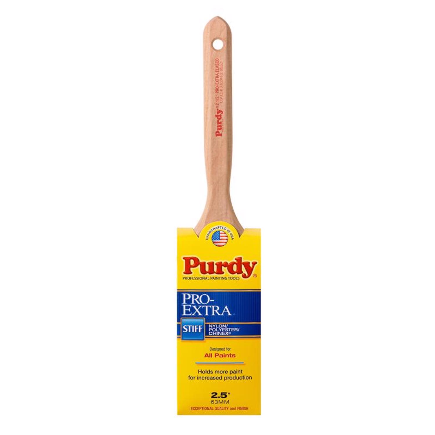 Purdy Pro-Extra Elasco 2-1/2 in. Stiff Flat Trim Paint Brush - Intensery