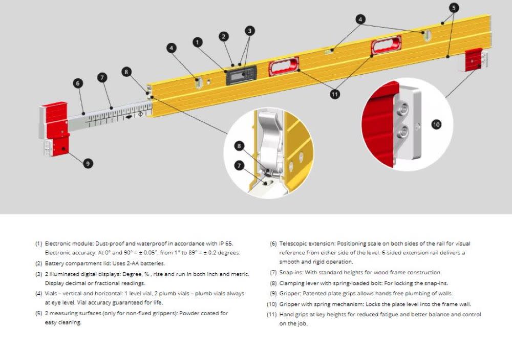 Stabila TECH 106 T Digital Plate Level 7' to 12' Limited Edition - Intensery