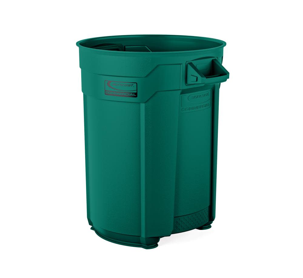 Plastic Utility Trash Can55 Gallon， Green - Intensery