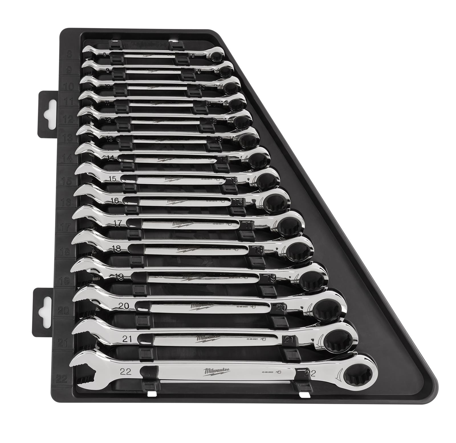Milwaukee Tool 48-22-9516 Milwaukee 15-Piece Ratcheting Combination Wrench Sets - Intensery
