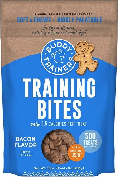 Buddy Biscuits Trainers Training Bites Bacon Flavor Dog Treats， 10-oz bag - Intensery