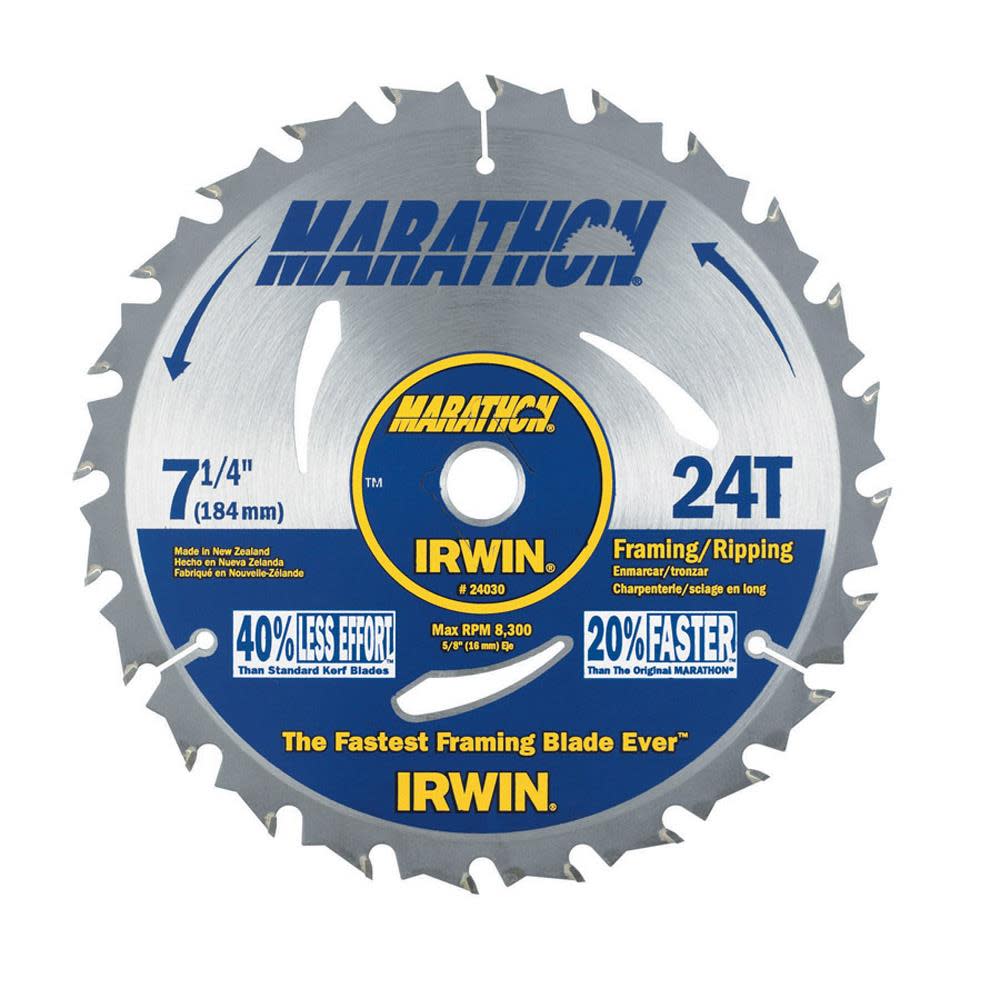 Marathon 7-1/4 Circular Saw Blade 24T Carbide - Intensery