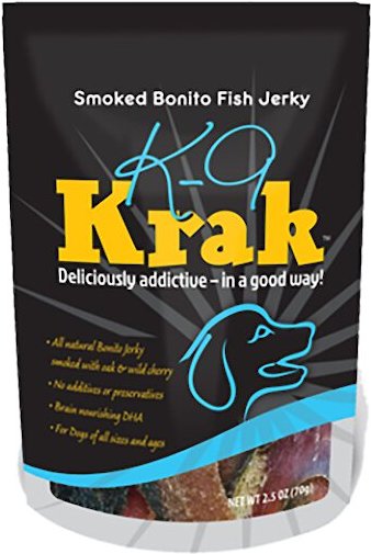 Pet Healthy Brands K-9 Krak Jerky Dog Treats， 2.5-oz bag - Intensery