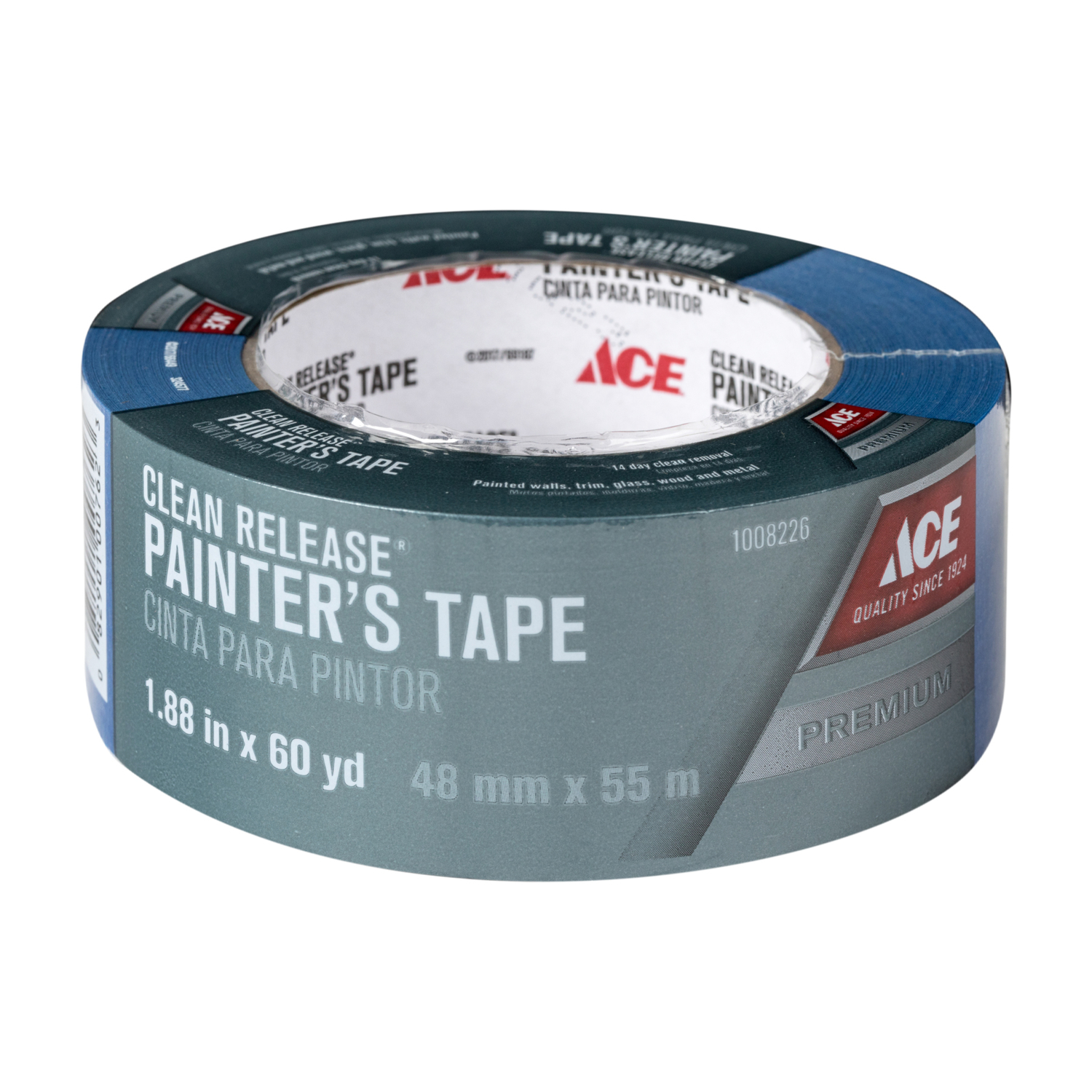 Ace 1.88 in. W X 60 yd L Blue Medium Strength Painter\u0027s Tape 1 pk - Intensery
