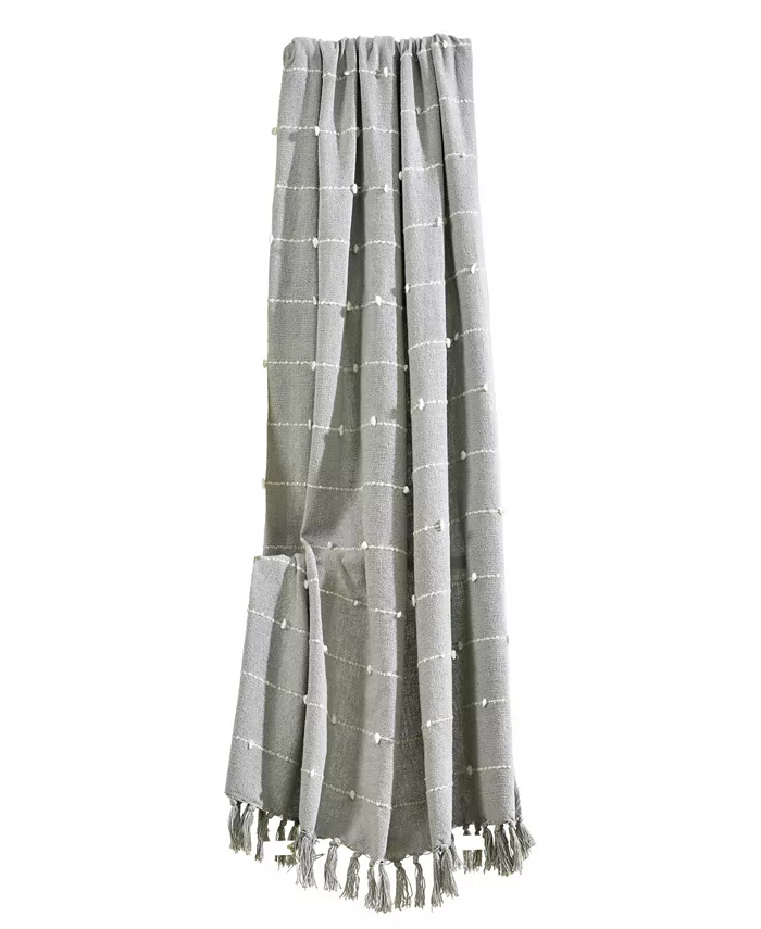 Lush Dandeacutecor Boho Tufted Cotton Woven Tassel Fringe Throw Blanket - Intensery