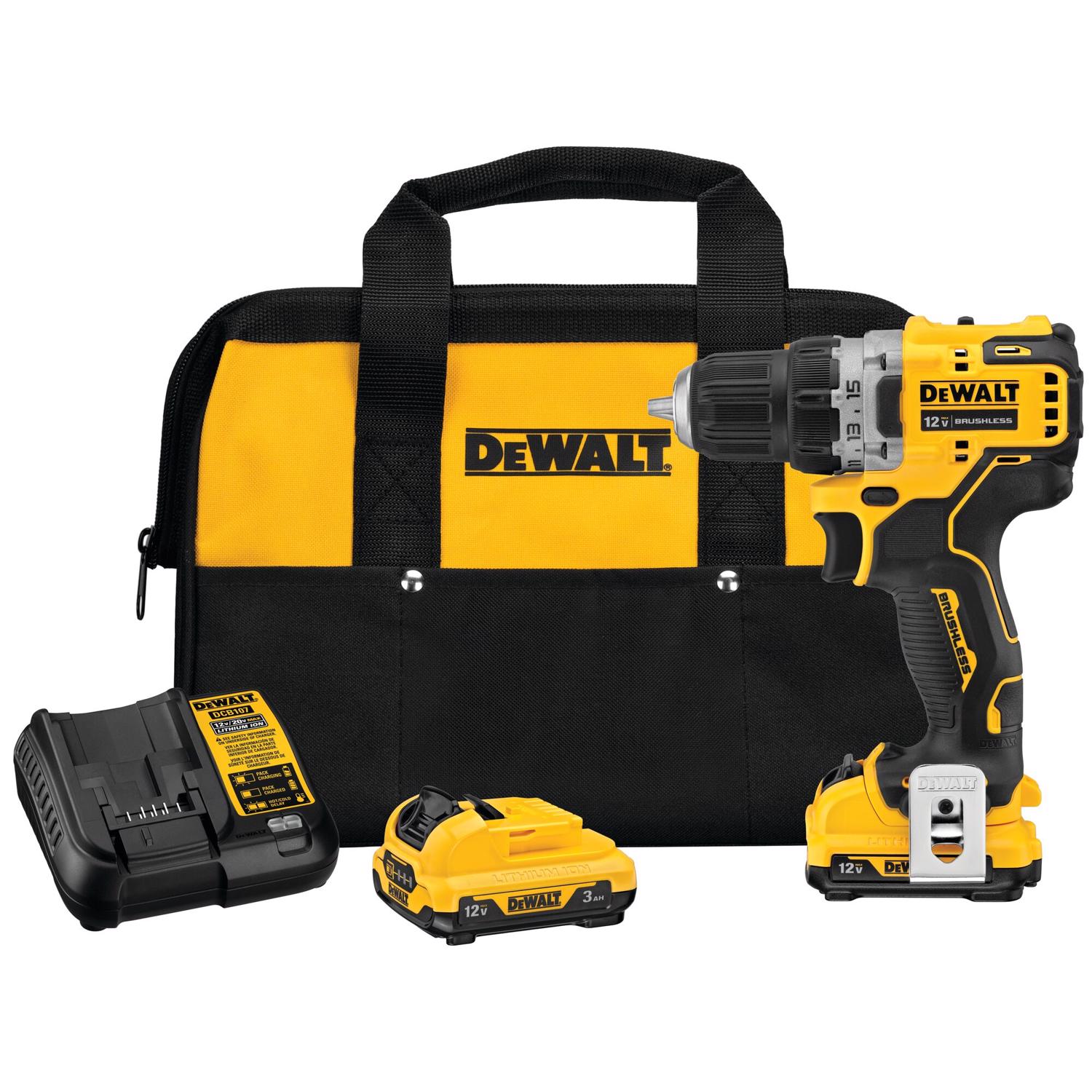 DeWalt 12V MAX Xtreme 12 V 3/8 in. Brushless Cordless Drill/Driver Kit (Battery \u0026 Charger) - Intensery