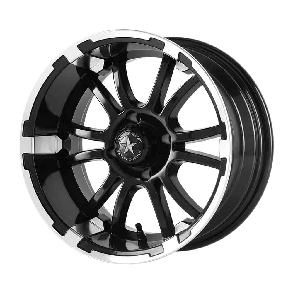 Fairway Alloys FA134 SIXER FA134 14X6.5 4X4.0 MACH M-BLK -20MM - Intensery