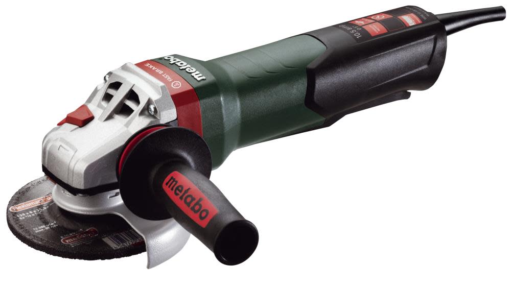 WPB12-125Quick 5In Angle Grinder with Brake， Non-Locking Paddle Switch - Intensery