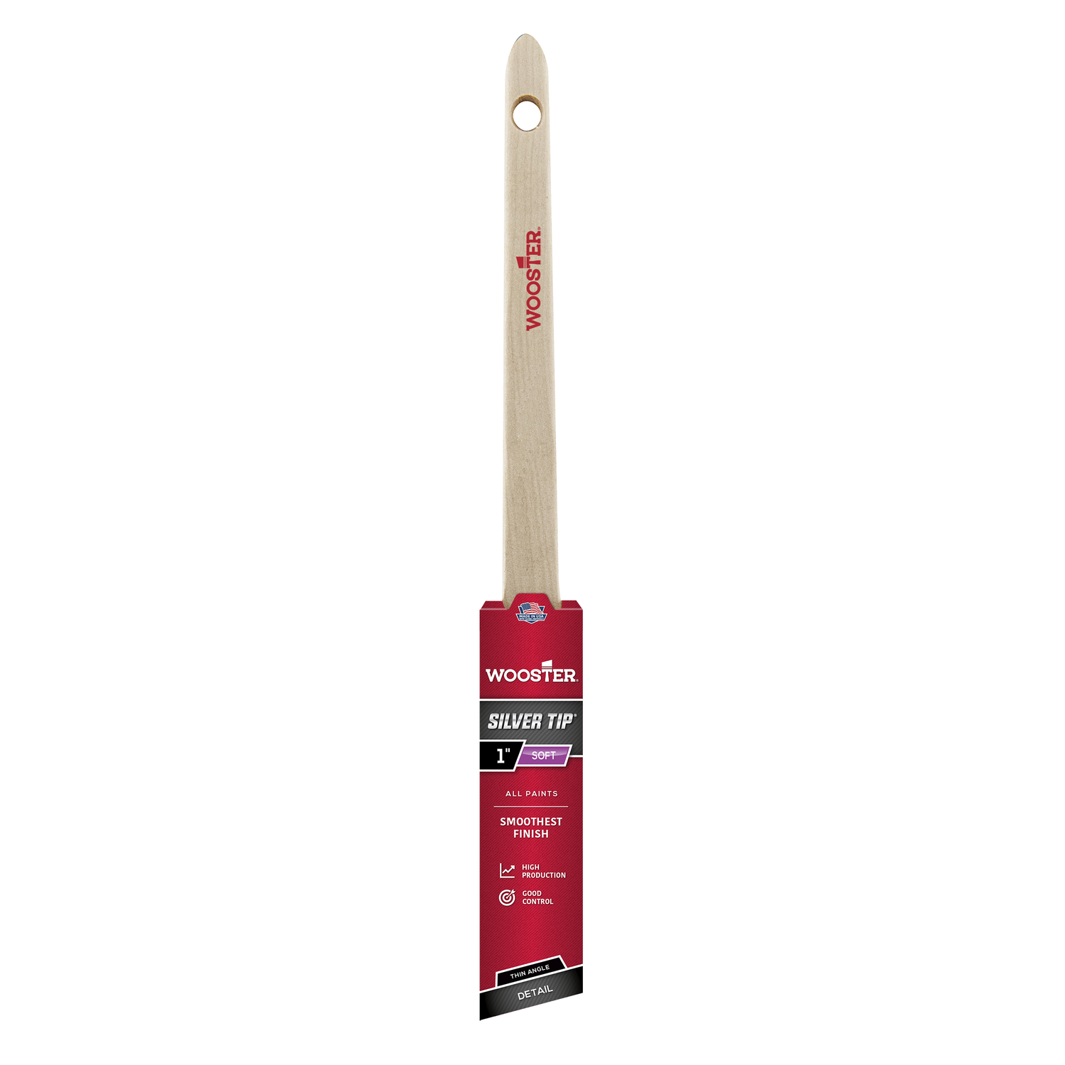 Wooster Silver Tip 1 in. Soft Thin Angle Trim Paint Brush - Intensery