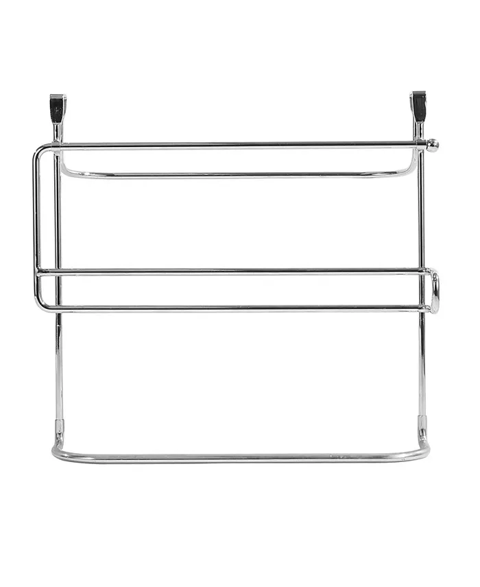 Spectrum Duo Over The Cabinet Towel Bar， Paper Towel Holder Bottle Organizer - Intensery
