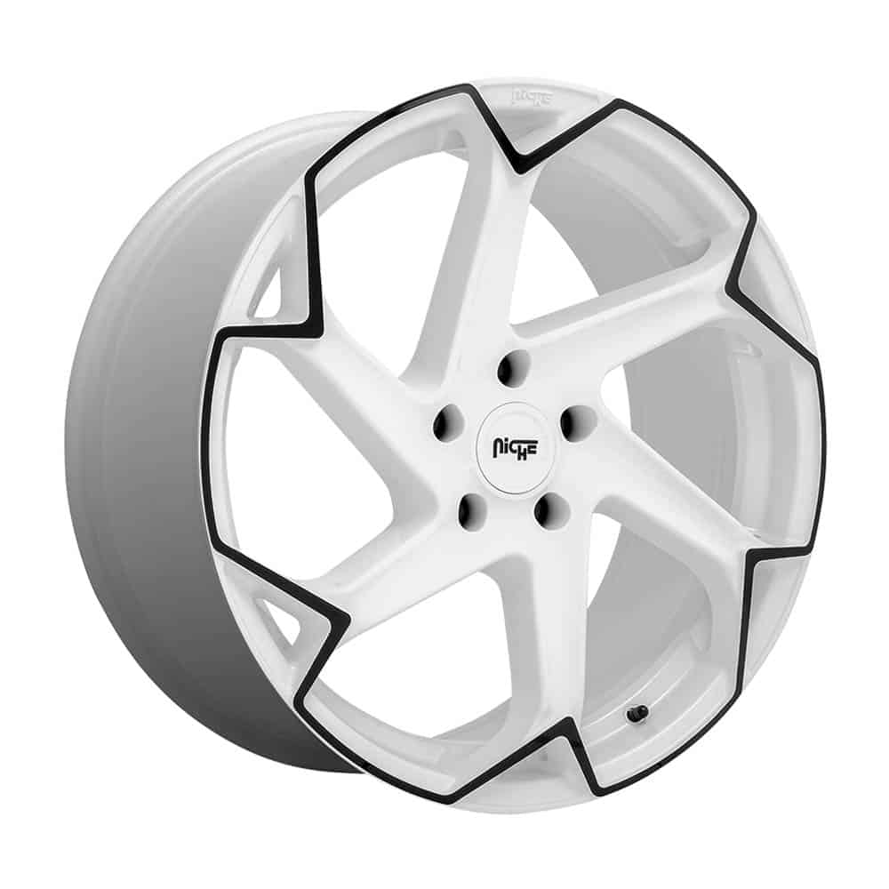 Niche 1PC M257 FLASH M257 20X10.5 5X4.5 G-WHT-BLK 40MM - Intensery