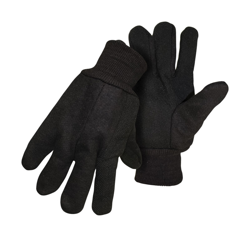 Boss Men\u0027s Indoor/Outdoor Dotted Jersey Work Gloves Brown L 1 pair - Intensery