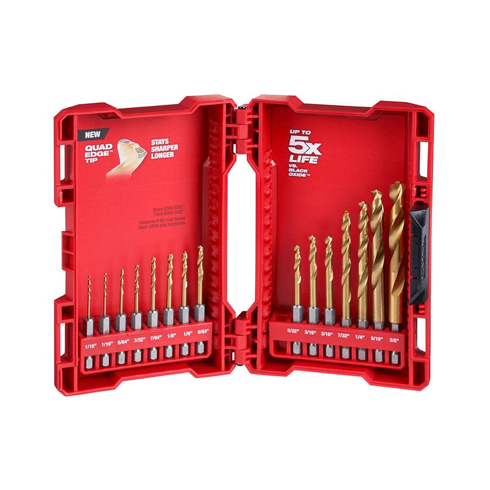 SHOCKWAVE™ Titanium Drill Bit Set15PC - Intensery