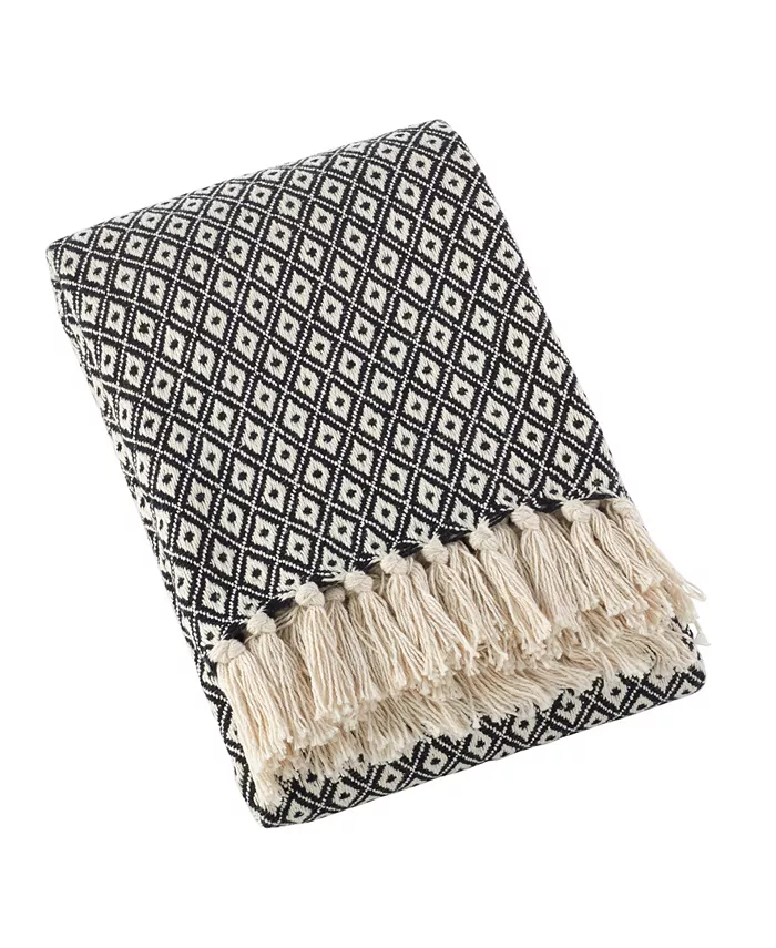 Saro Lifestyle Soft Diamond Weave Throw - Intensery