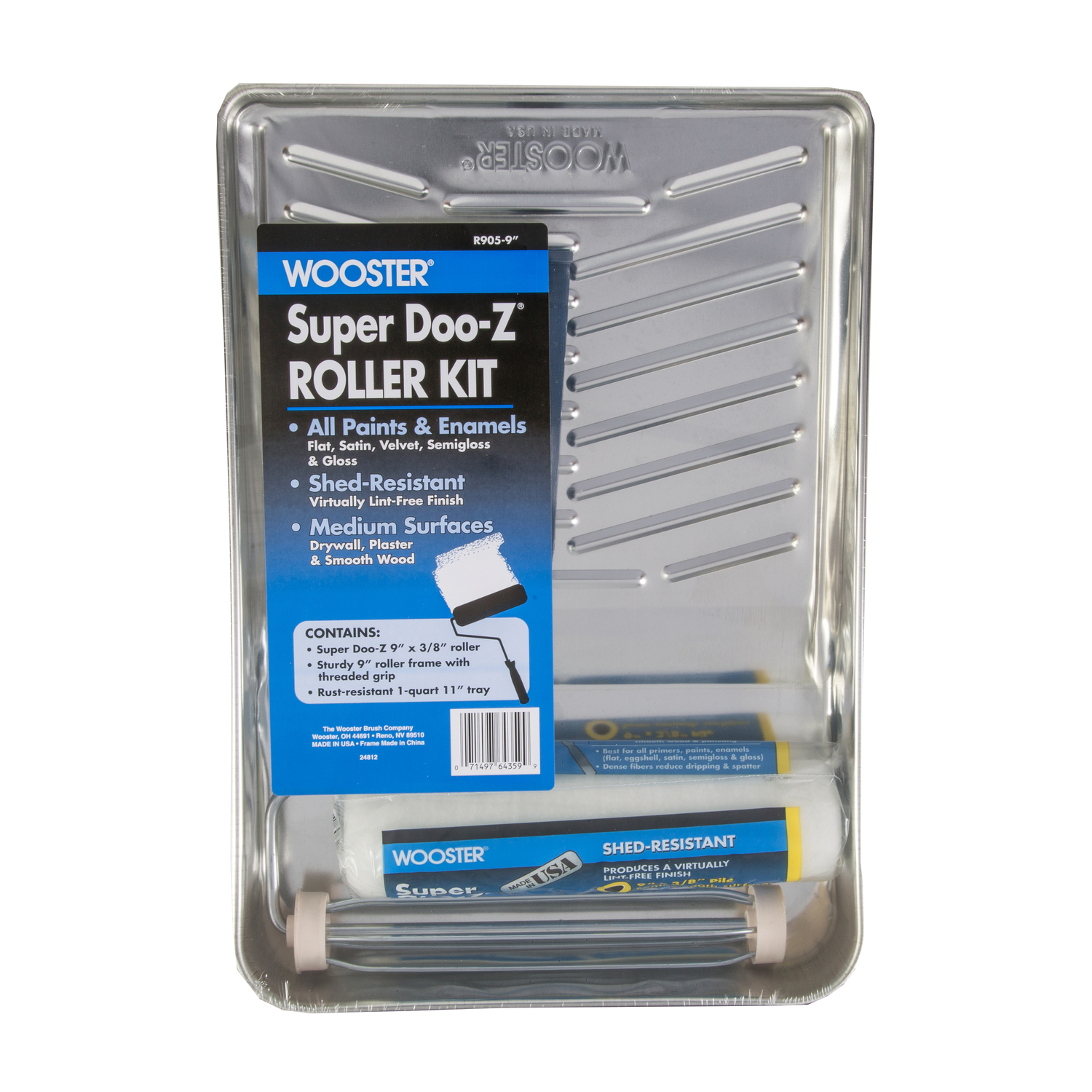 Wooster Super Doo-Z Cage Paint Roller Kit Threaded End - Intensery