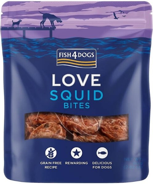 Fish4Dogs Squid Bites Dog Treats - Intensery