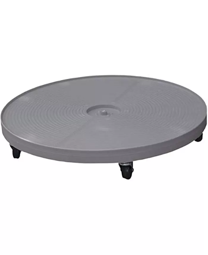 Devault 6-Wheeled Plant and Whiskey Barrel Dolly， Gray Mist， 24in - Intensery