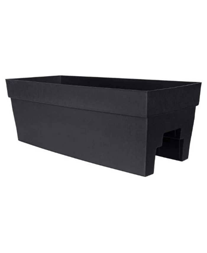 DCN Plastic DCN352736 Harmony Rail Planter Black - Intensery