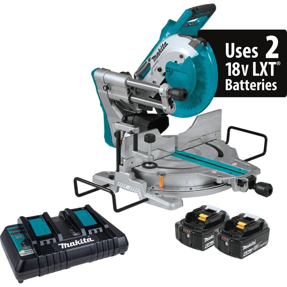 Makita 36V (18V X2) LXT Compound Miter Saw Brushless 10 Dual Bevel Sliding with Laser Kit - Intensery