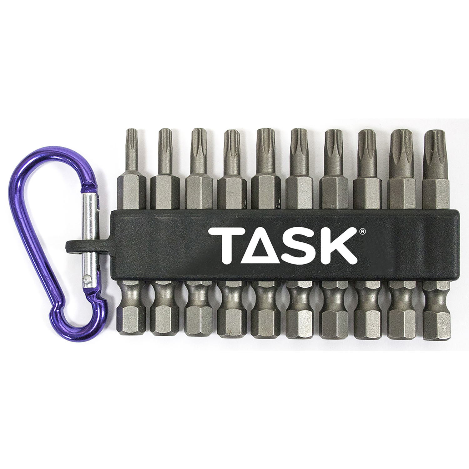 Task Tools Torx 2 in. L Carabiner Bit Clip Steel 10 pc - Intensery