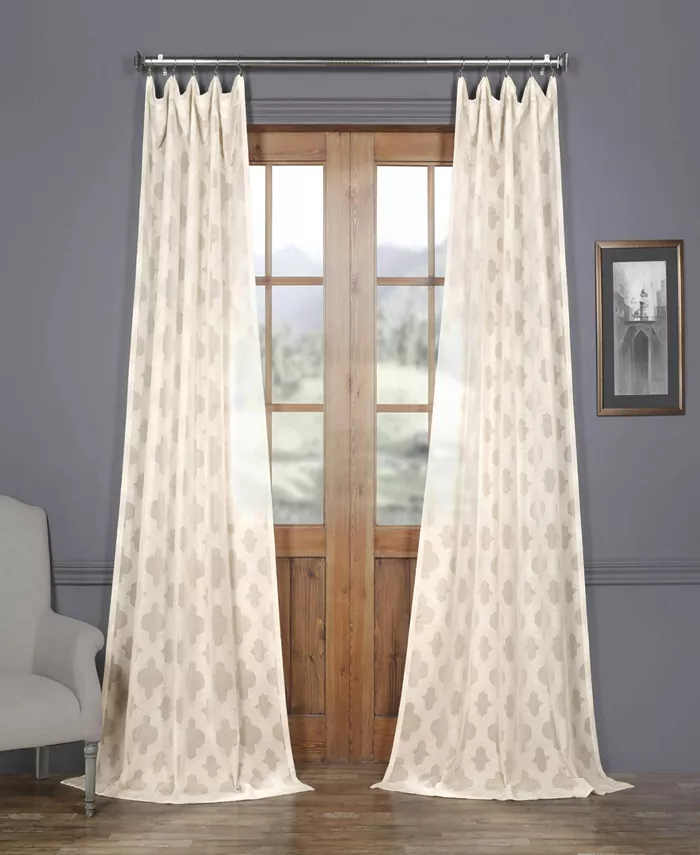Exclusive Fabrics Furnishings Calais Tile Sheers - Intensery