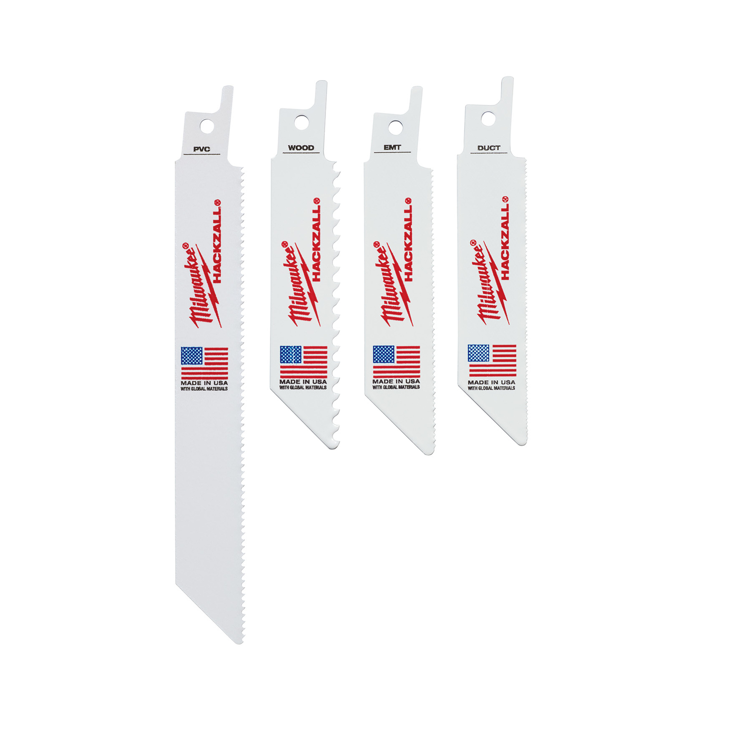 Milwaukee M12 6 in. Bi-Metal HACKZALL Reciprocating Saw Blade Set Multi TPI 10 pk - Intensery
