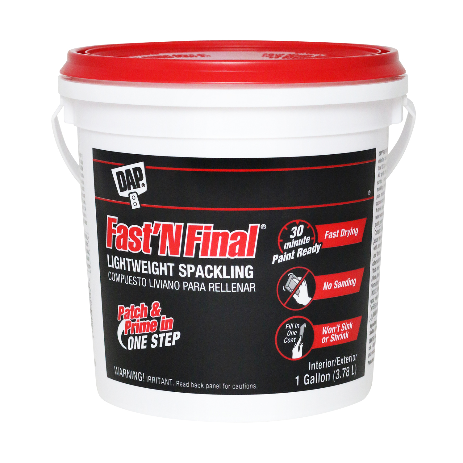 DAP Fast \u0027N Final Ready to Use White Lightweight Spackling Compound 1 gal - Intensery