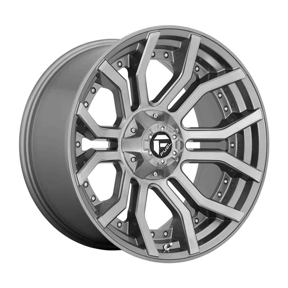 Fuel 1PC D713 RAGE PLATINUM D713 22X10 8X170 BRSH-GNMTL-TTC -18MM - Intensery