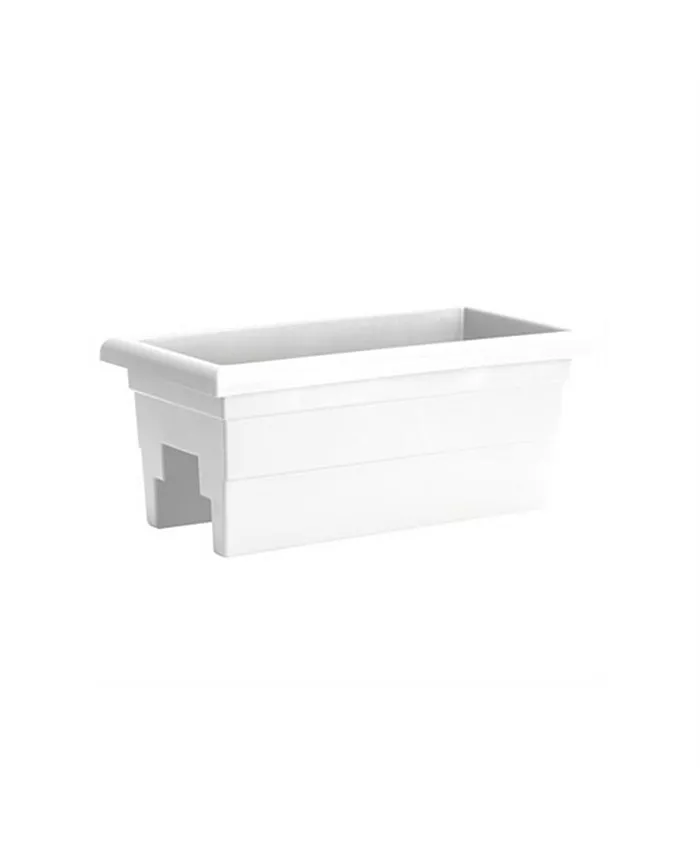 Novelty Countryside Rail Flower Deck Planter White 24 Inch - Intensery